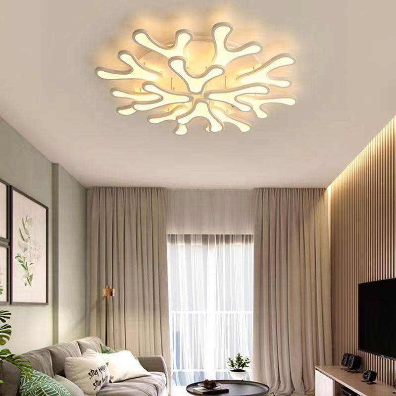 新款20LIB漫25厅客厅灯简约创意灯浪鹿角卧大室灯现代个性花型吸