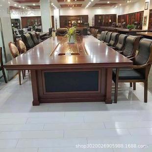 桌会议桌办公油漆长会议室开会桌商桌无品牌/务人椅直多角
