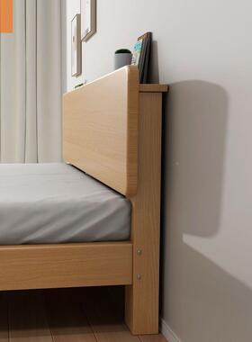 进口榉木实木床次卧床床13米5米单人床1..2m72425儿童1.5夜光床静