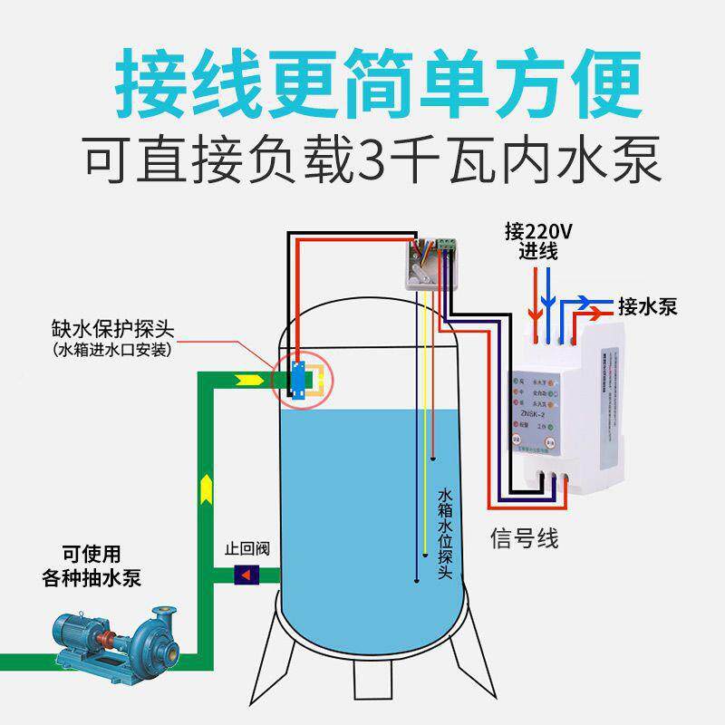 箱自全动水塔水位控制器2家用20V水水井自动上水浮86球液位控制器