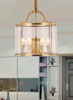 美店式轻奢客厅IMF灯圆别墅酒工程装饰玻璃筒笼子简吊欧灯