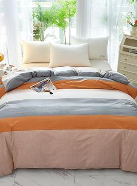 约单套件纯FGS棉磨毛单简被套加厚活性印染被床上用品罩全棉被秋