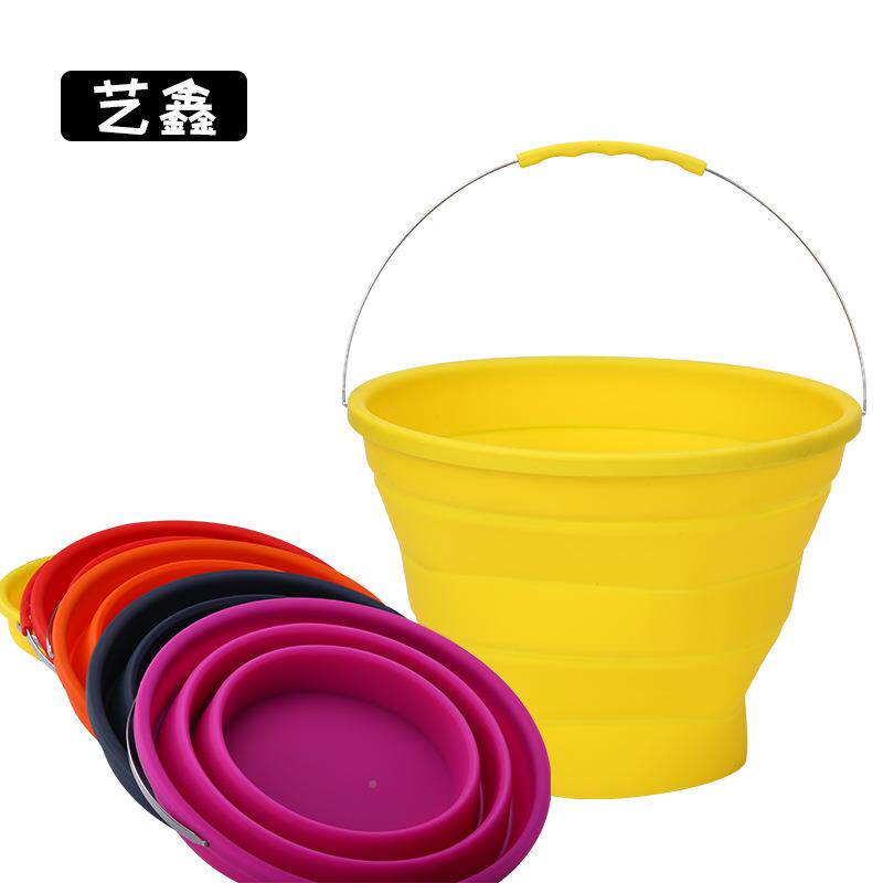 食49厂家新款桶户外硅胶折水桶品级叠硅胶折叠医疗10升冰桶印刷