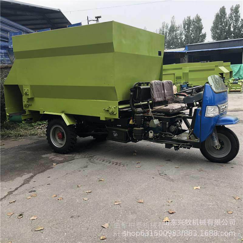 准称重出料均匀精饲CKP料抛撒运输车动自化牛撒草车四养轮饲料投