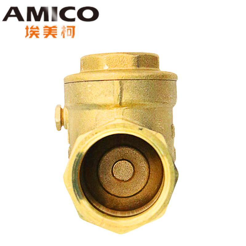 埃美柯AMICO黄铜卧式内丝止回阀H14X-16TDN20防回流429防逆流