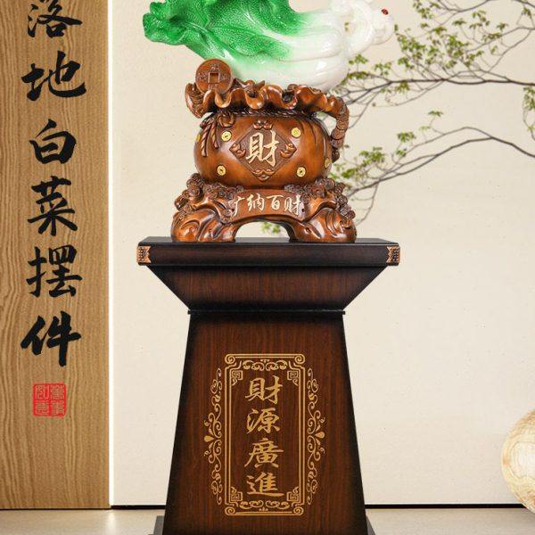 落地玉白菜大摆件客厅办公室发财装饰品饭店公司店铺乔迁开业礼品,家居饰品,落地摆件,淘宝优惠券,粉丝福利购,淘宝优惠卷