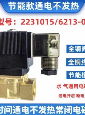 节能不发热电磁阀2231015水阀控制气阀4分1寸长时间通电220V 24V