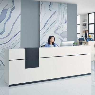 公司办公前台接待台简约现代培训机构幼儿园小型吧台酒店服务台