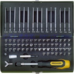 PROXXON迷你魔 75件套安全及特殊螺丝批头工具组NO23107