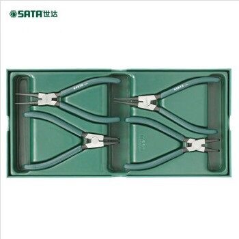 世达工具SATA 工具托4件卡弹簧卡圈卡簧钳直弯卡黄钳组套 09911