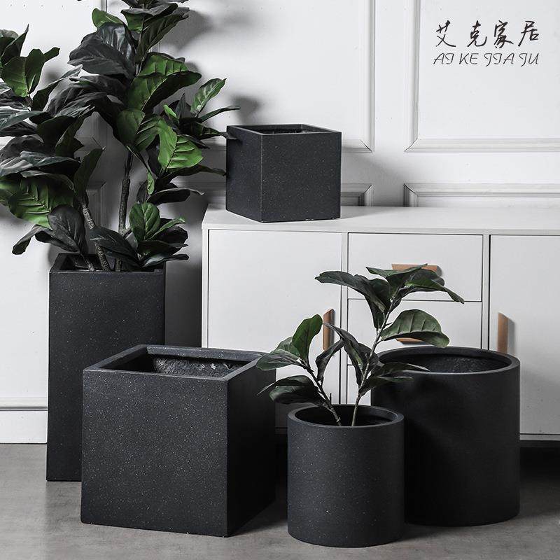 北欧风格镁泥大口径圆形花盆带托盘高档绿植北欧客厅落地大花盆,纺织面料/辅料/配套,纺织机械配件,淘宝优惠券,粉丝福利购,淘宝优惠卷