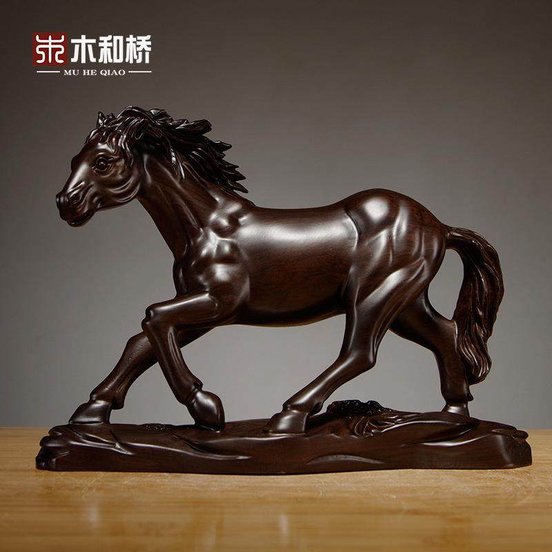 黑檀木雕十二生肖马摆件实木动物马工艺品家居客厅电视柜饰品摆设,机械设备,其他机械设备,淘宝优惠券,粉丝福利购,淘宝优惠卷
