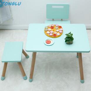 儿童房学习书桌幼儿园宝宝游戏桌子椅子儿童方桌椅套装
