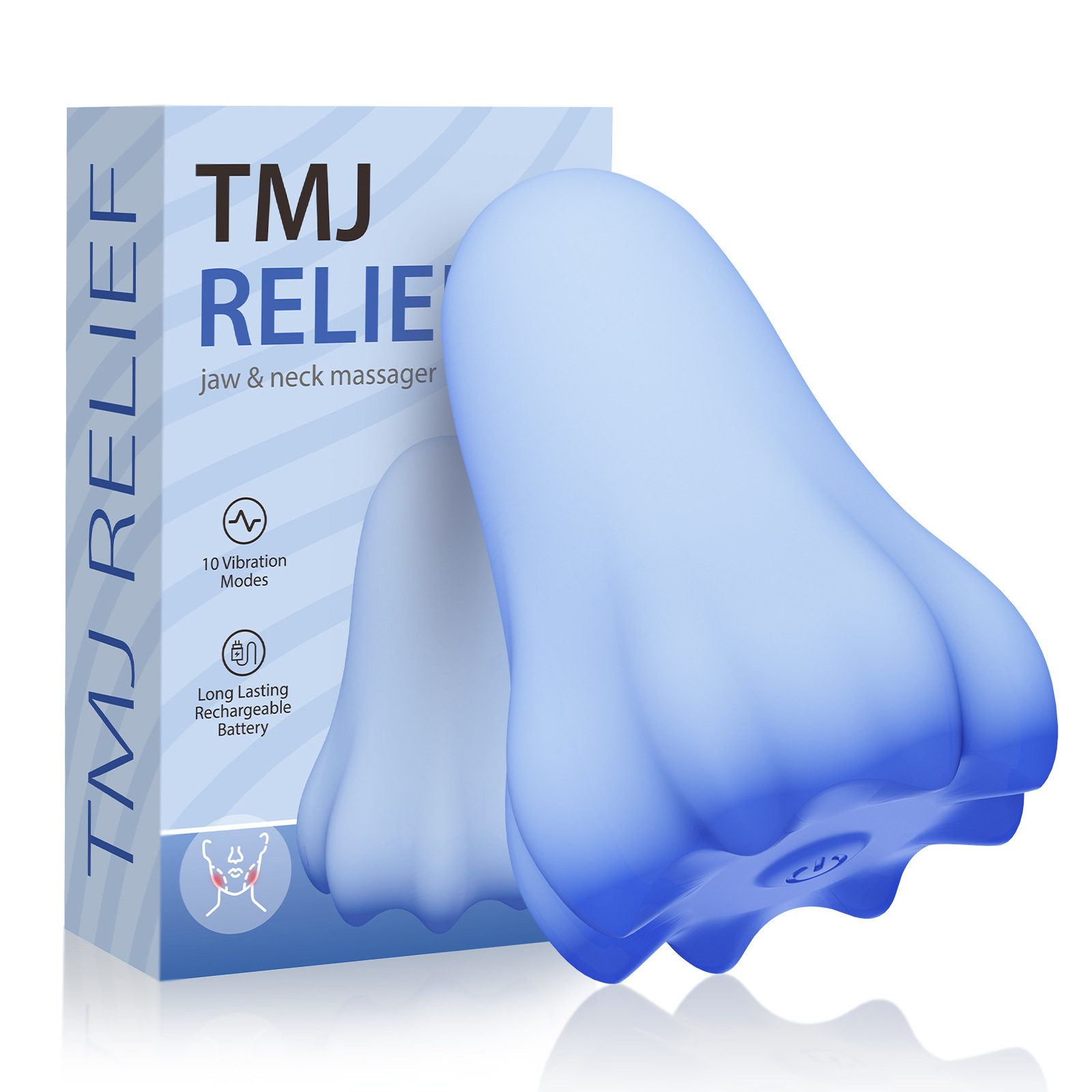 放松超柔软触摸TMJ按摩产品下巴按摩器TMJ按摩工具加热震动按摩