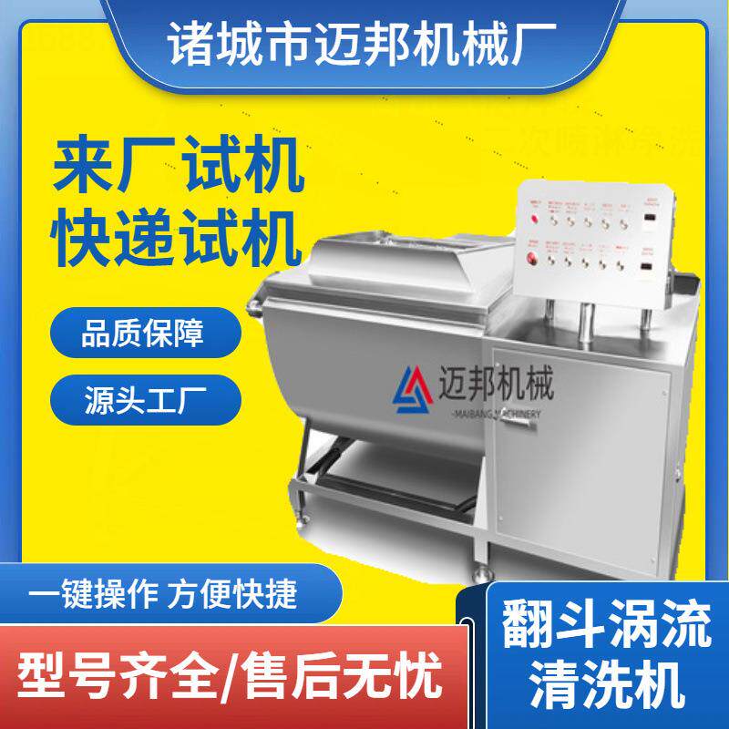 全自动洗菜机商用双槽连续式蔬菜清洗机全自动翻斗涡流清洗机