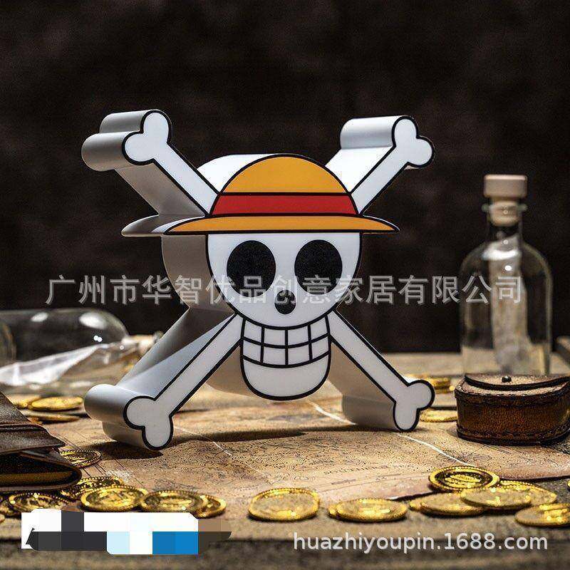 骷髅头游戏氛围夜灯图标灯三档位调节灯USB变色七彩夜灯拾音灯