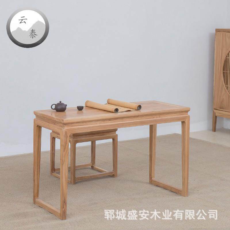 新款中式实木古习桌隔榆木门厅断玄关桌琴厂L4-6家家用书画学桌