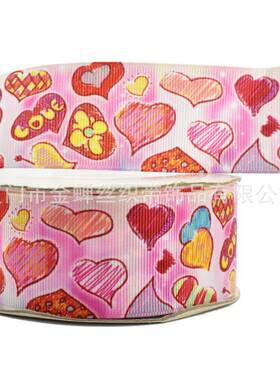 厂家直销印刷织带涤纶带礼品结蝴蝶工辅料缎带gc纹CIS情人节罗手