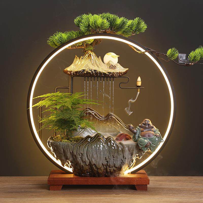 流水摆件家用倒流香中式喷泉客厅加湿器办公室乔迁新居开业礼装饰,纺织面料/辅料/配套,纺织机械配件,淘宝优惠券,粉丝福利购,淘宝优惠卷