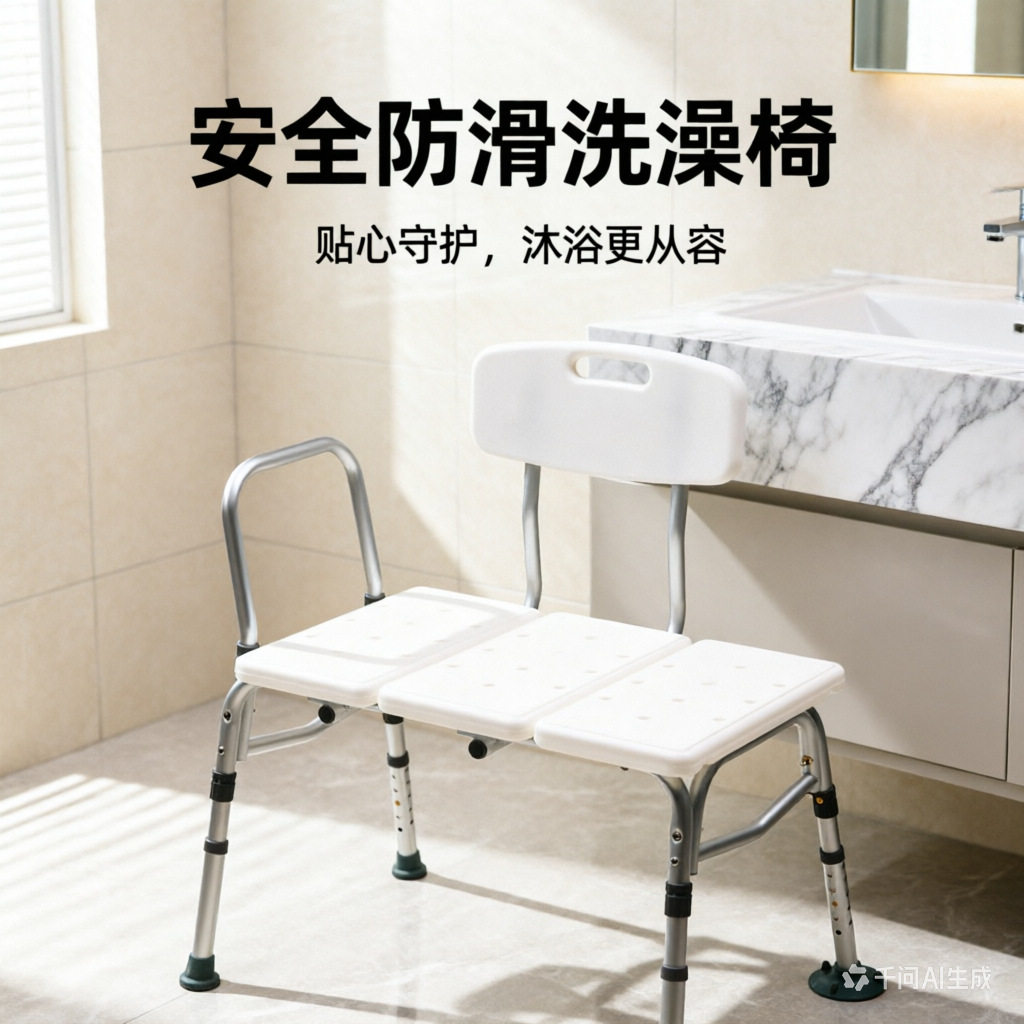 佳芬跨境电商残疾人浴室椅浴室凳铝合金老人孕妇沐便携稳固家用