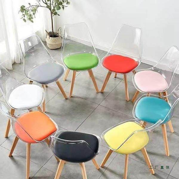 北欧透明餐椅实木现代简约家用书房餐厅靠背椅轻奢亚克力展会椅子,纺织面料/辅料/配套,纺织机械配件,淘宝优惠券,粉丝福利购,淘宝优惠卷