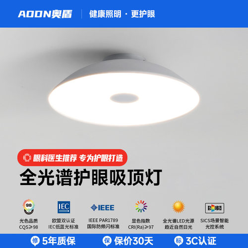 护眼全光谱灯具北欧现代简约房间网红温馨主卧房主灯卧室灯吸顶灯