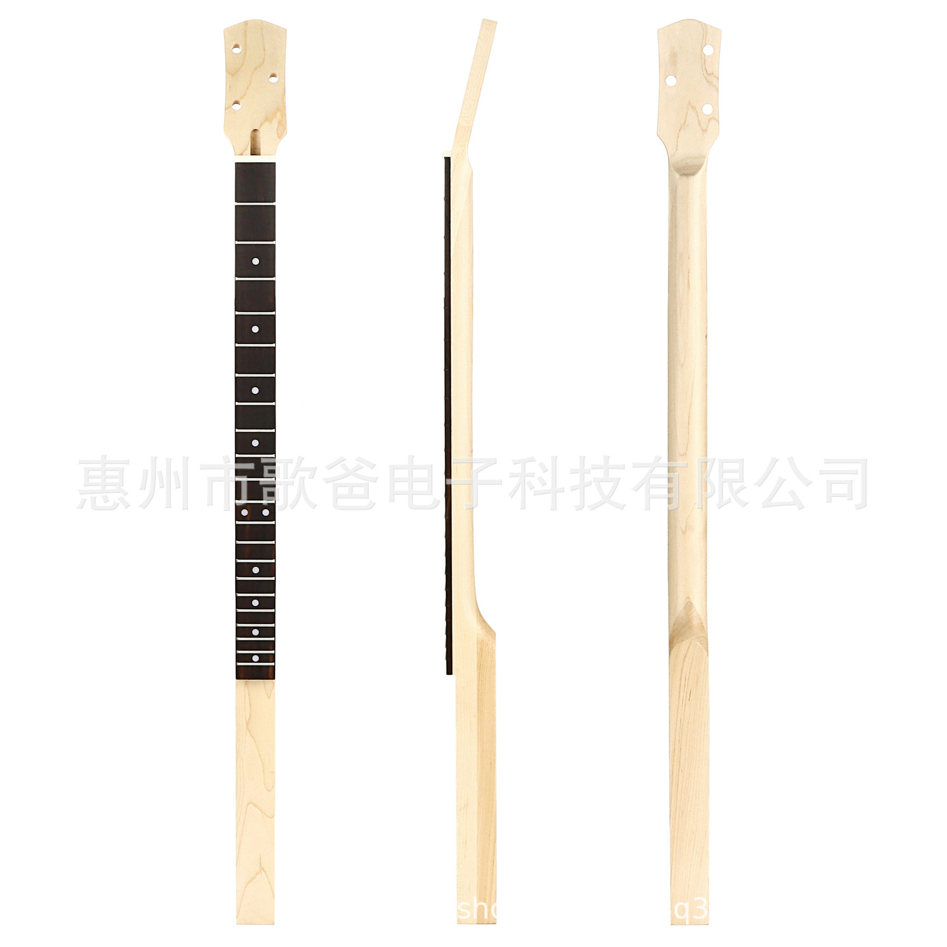 乐器配件吉他用834mm长玫瑰木指板3弦枫木盒子琴柄