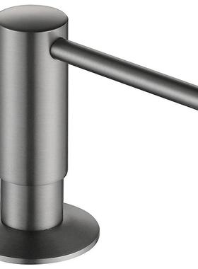 美式全铜按压式水槽皂液器枪灰色适用于厨房皂液器500ml容量