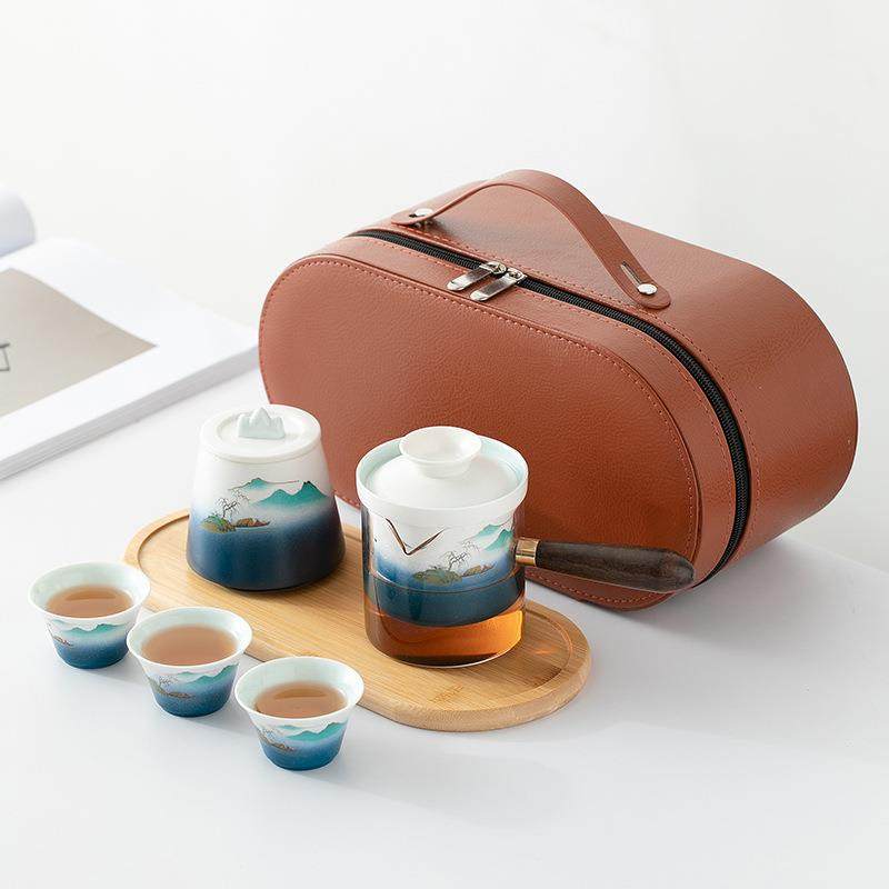 便携式旅行茶具套装户外包随身车载办公室家用出差功夫泡茶壶茶杯,节庆用品/礼品,新娘配件,淘宝优惠券,粉丝福利购,淘宝优惠卷