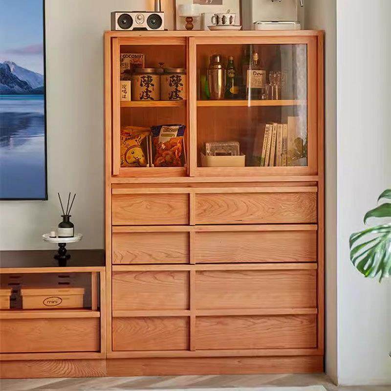北欧简约实木樱桃木收纳柜客厅沙发电视柜旁靠墙抽屉储物柜展示柜,机械设备,其他机械设备,淘宝优惠券,粉丝福利购,淘宝优惠卷