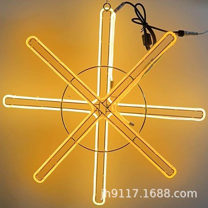 户外街道树木亮化挂件星光造型灯70cm80cm100cm铝架灯带造型灯