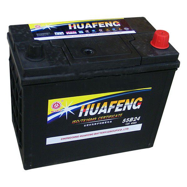 加工12V60AH12V80AH75AH汽车电瓶华丰72-20MF型号免维护电瓶