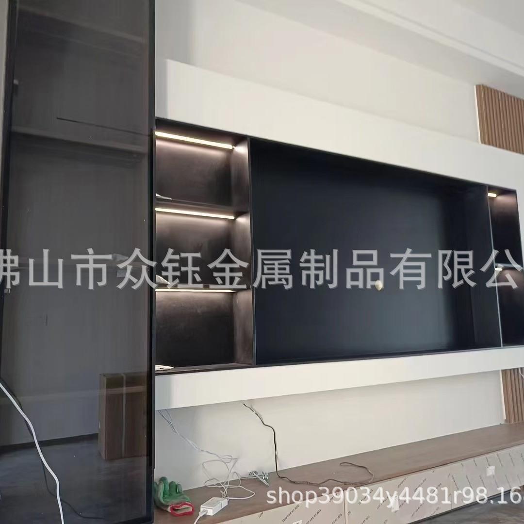 客厅哑黑不锈钢电视柜浴室嵌入式金属壁龛
