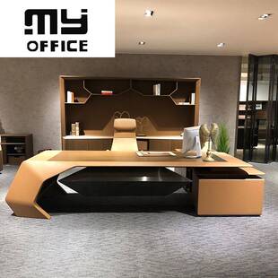 老板总裁办公室桌董事长实木大班台时尚总经理桌意式现代简约现代