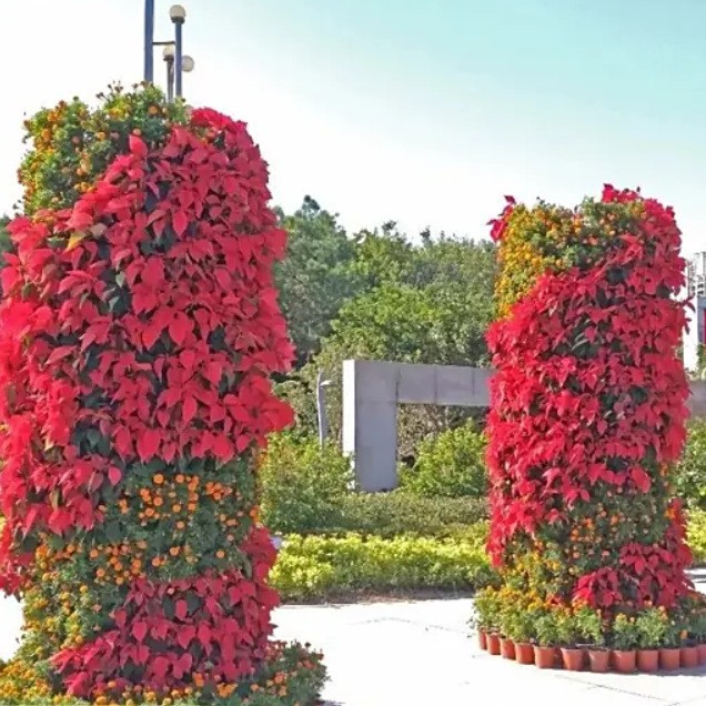 铁艺花球花柱市政景观立体花坛户外景观花球庆典会展门迎花球