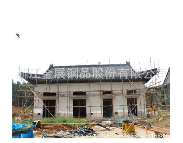 农村别墅屋面古建筑琉璃瓦1.2厚深灰色铝筒瓦圆弧脊瓦质保50年