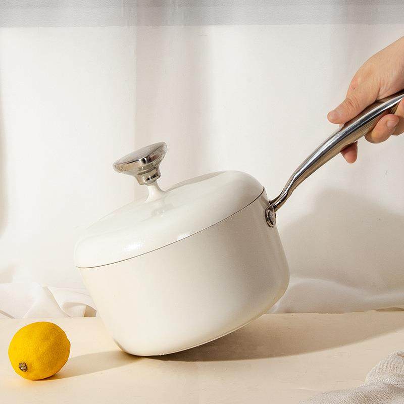 鹅卵石奶锅麦饭石不粘锅小汤锅家用宝宝辅食锅煮面煲汤电磁炉通用