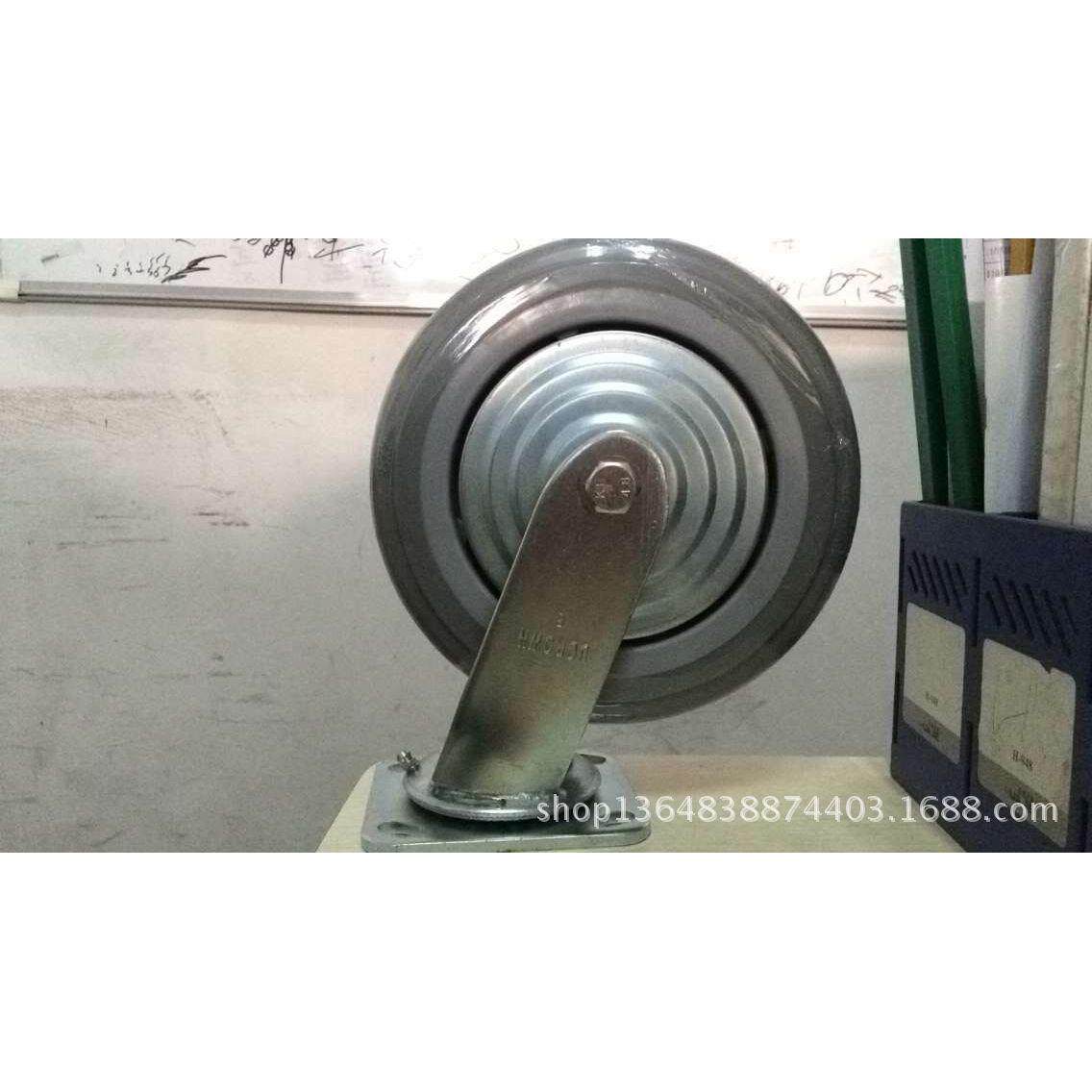 脚轮8寸重型人造胶万向轮优冠脚轮静音轮橡胶轮TPR轮子