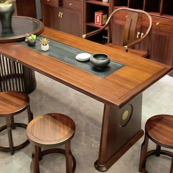 新中式茶桌椅组合乌金木实木茶室喝茶桌子大小户型简约家具可定制,住宅家具,家用茶台/茶桌,淘宝优惠券,粉丝福利购,淘宝优惠卷