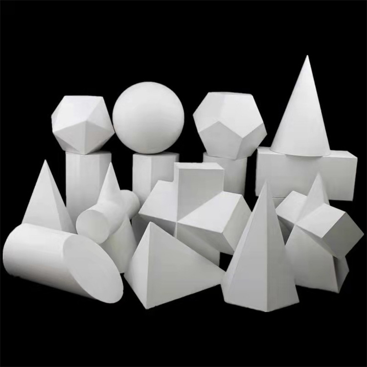 舞美直供 绘画素描写生几何体16个美术石膏教具  五官 手脚石膏像