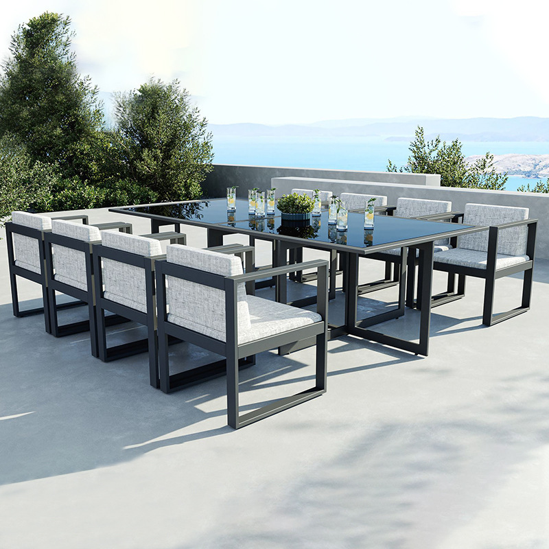 户外桌椅庭院室外露天椅阳台铁艺铝合金桌子家具别墅花园庭院套装