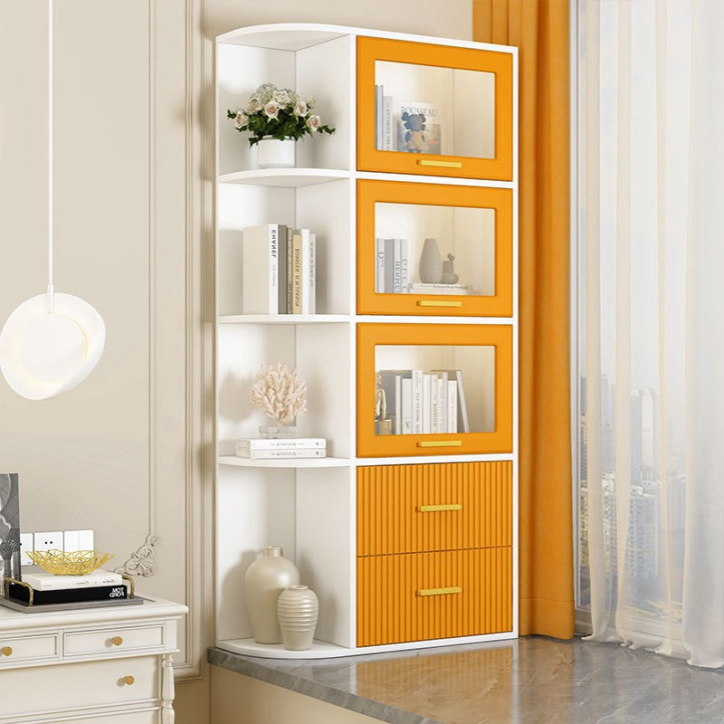 书柜拐角收纳柜阳台窗台飘窗柜储物柜子卧室书架置物柜杂物转角柜