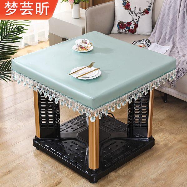 电炉罩防水皮罩方桌防油防尘罩烤火桌罩套正方形桌布罩取暖桌皮套,居家布艺,烤火罩,淘宝优惠券,粉丝福利购,淘宝优惠卷