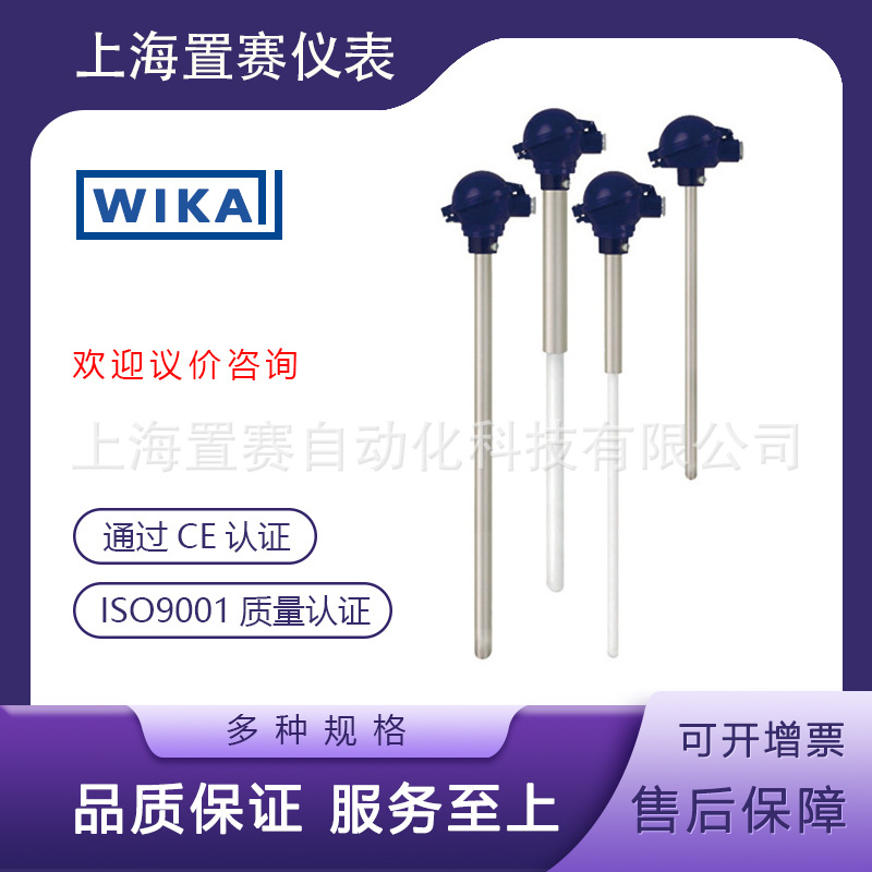 德国wika威卡标准的直式 热电偶TC80 测量高温气密性过程连接配件