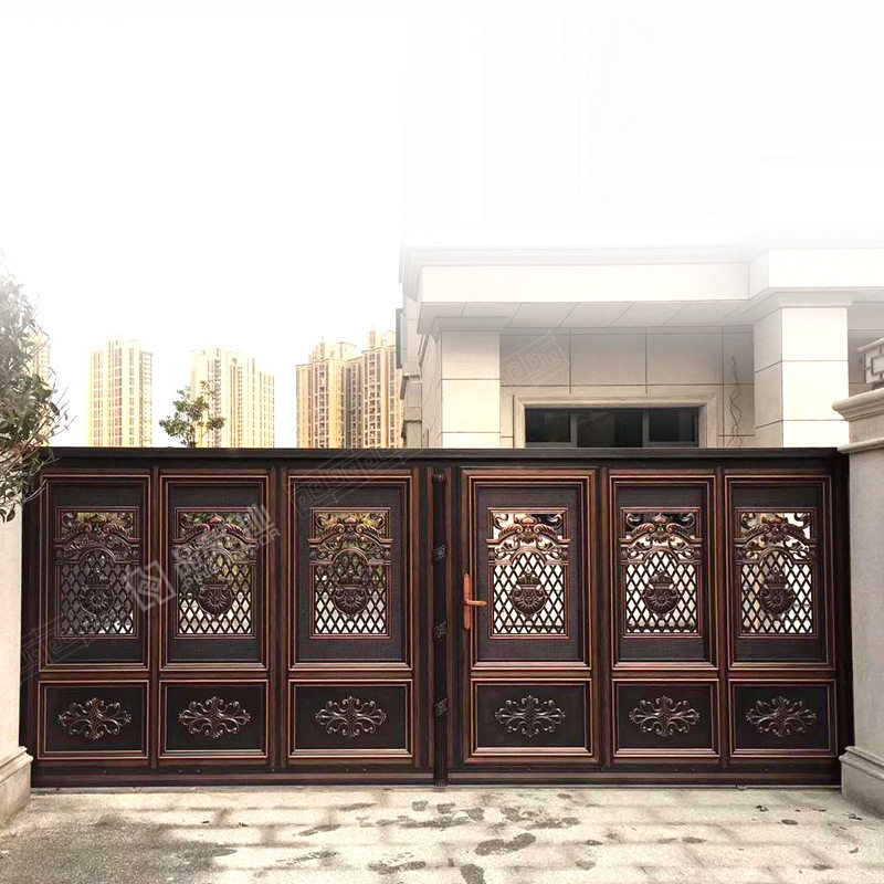 厂家批发可批发别墅大门品贵铸铝防爆门铸铝门铸铝子母门入户大门