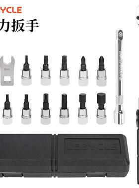 山地公路自行车扭力扳手预置式棘轮力矩2-24NMS2内六角工具套装