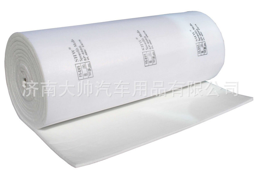 烤漆房过滤棉顶棉汽车烤房棉活性炭立体胶顶棚棉山东济南供应