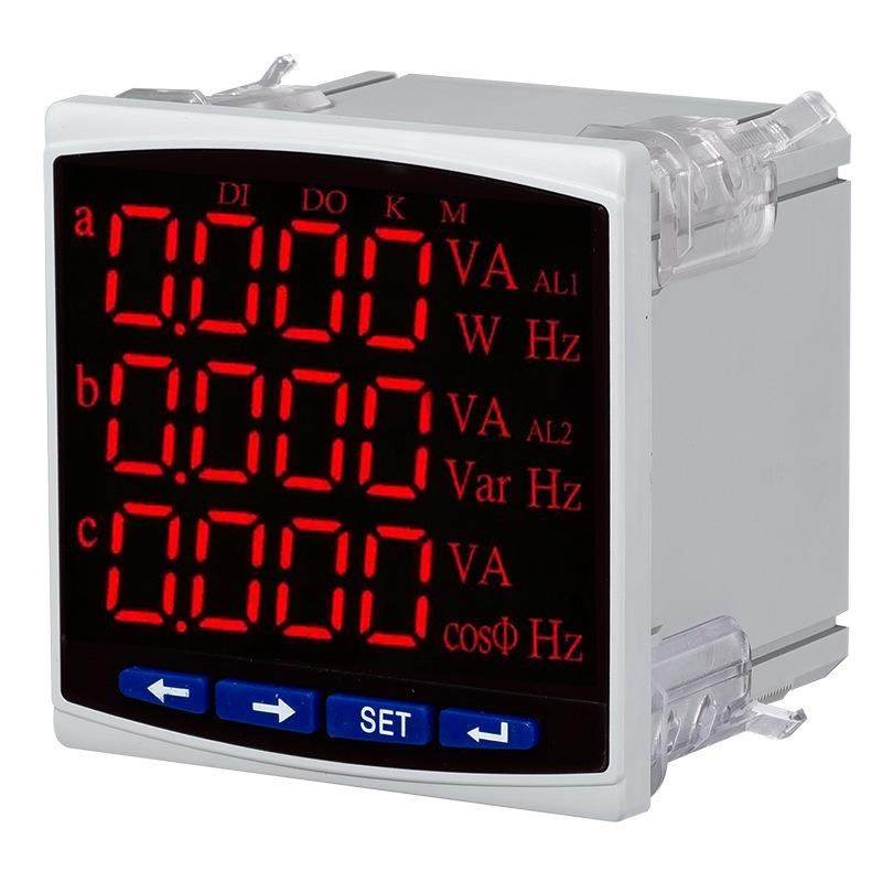 智能数显三相电流电压功率频率电度组合多功能网络电力仪表