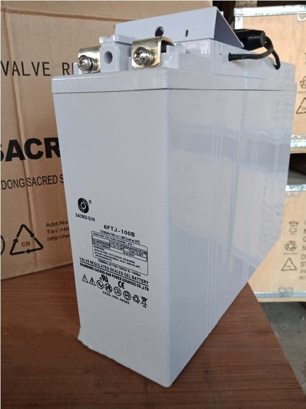 圣阳狭长型蓄电池12V100AH6FTJ-100B通信电源免维护胶体电池