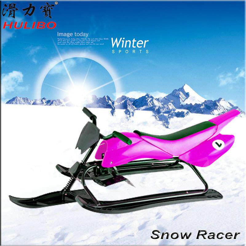 滑力宝出口欧美大人儿童戏雪用品带刹车雪橇车冰车无动力滑雪车